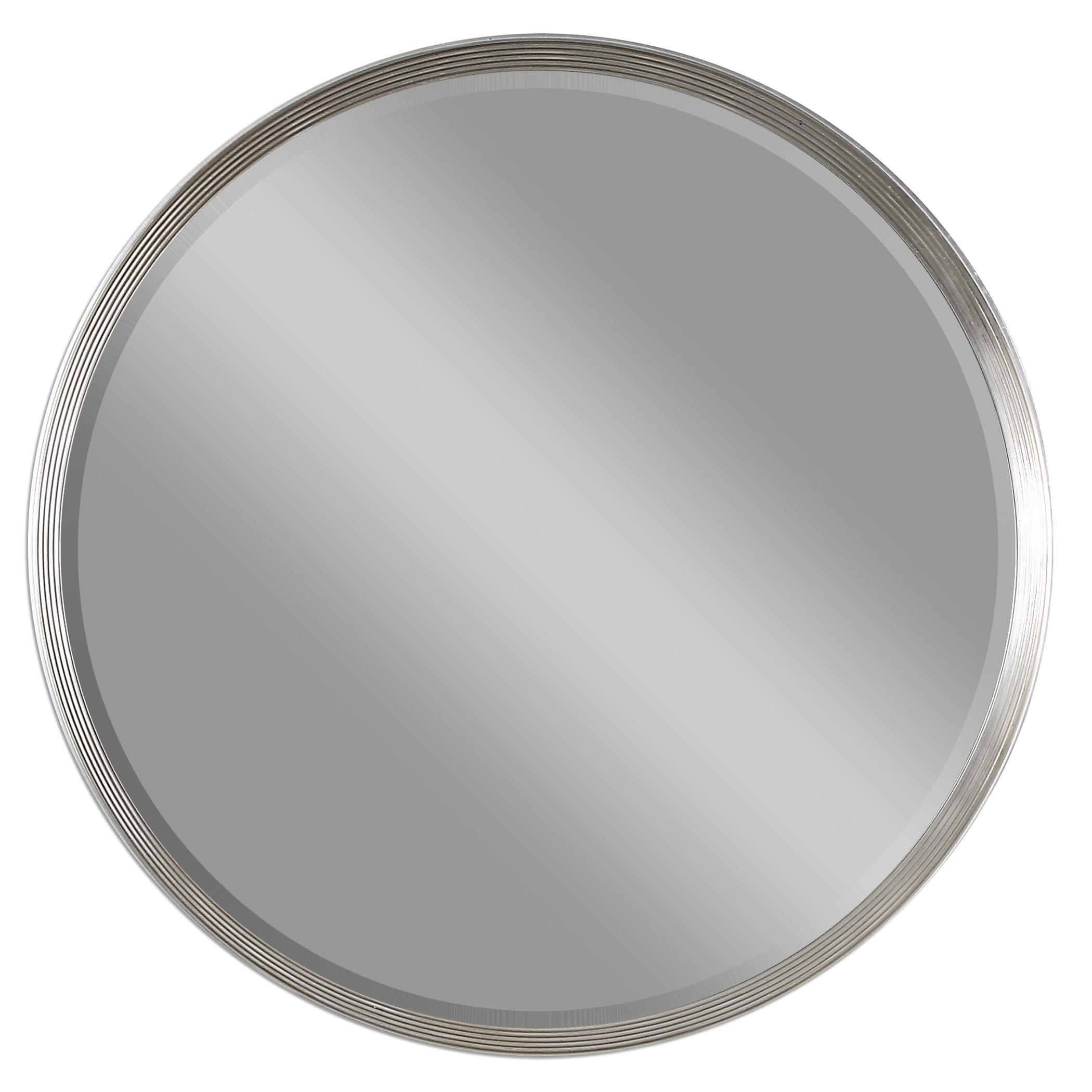Uttermost Mirrors Round Serenza Round Silver Mirror Lagniappe Home